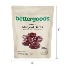 Bag of whole Medjool dates with dried date clusters on the front