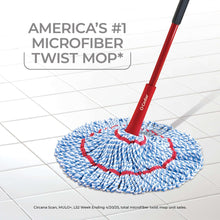MicroTwist MAX microfiber mop head with blue loops and red stitched trim