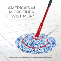 O-Cedar MicroTwist™ MAX Microfiber Mop, Removes 99% of Bacteria with Just Water