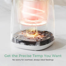 Bottle warmer steam sterilizer chamber with heated contents