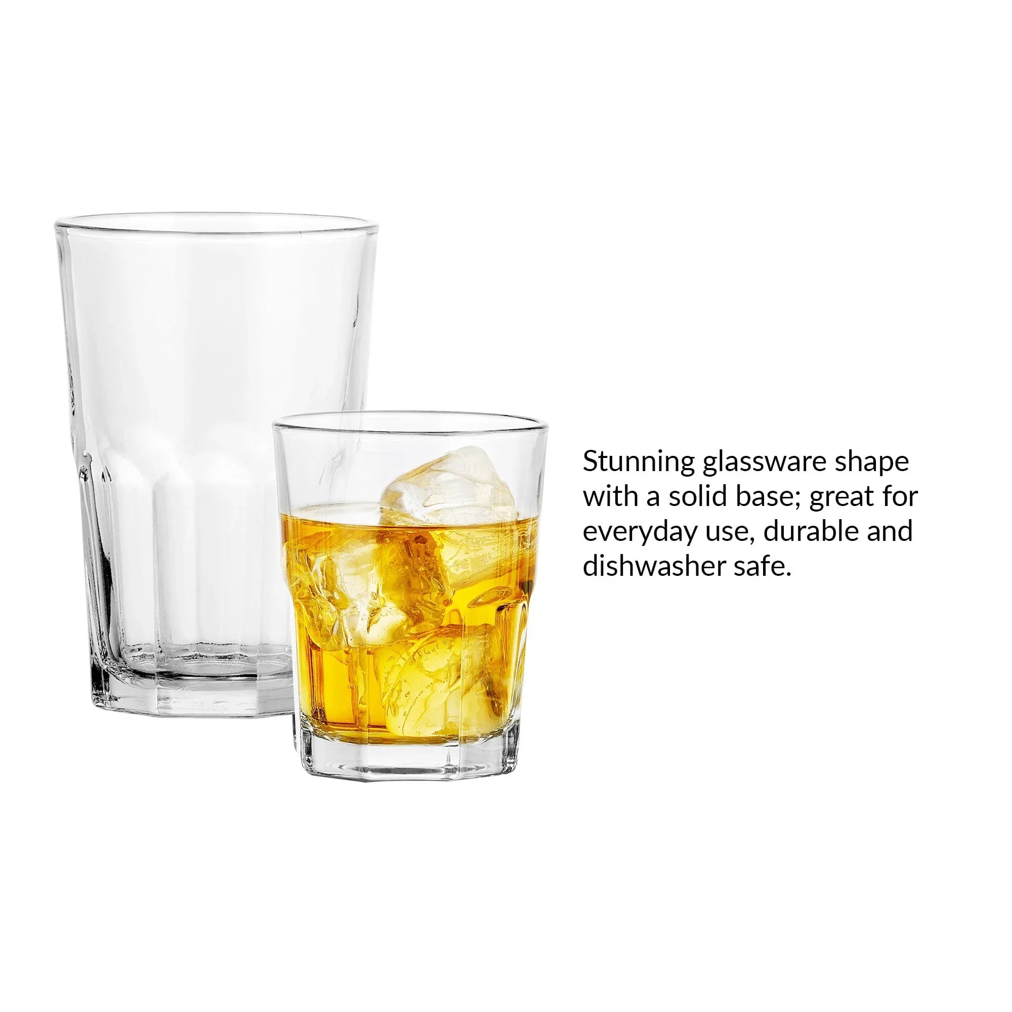 Mainstays 12-Piece Clear Crossplains Drinkware Set