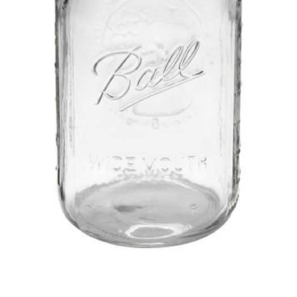 Ball Mason Jar Wide Mouth with Lid and Band 67000 Glass Quart 32 Oz Single Jar Preserving Serving Decor Gift Giving BPA Free Made in USA, 2-Pack
