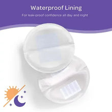 White leak-proof nursing pads with absorbent stay-dry layer