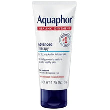 Aquaphor Healing Ointment tube, white with blue base, Advanced Therapy label