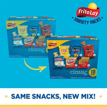 Snack chip variety pack boxes with Lay's, Doritos, Cheetos, Ruffles, Fritos and 18 bags
