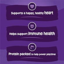 Purina Friskies Surfin & Turfin Favorites dry cat food bag, heart and immune icons
