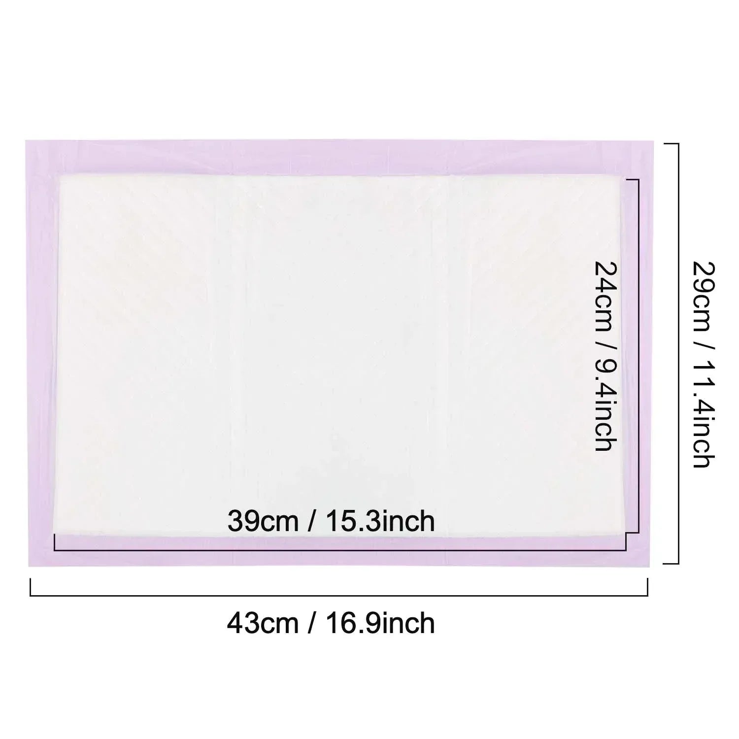 Petfamily Cat Litter Box Pads-Generic Refill for Tidy Cats Breeze Litter System, Lavender Scent, 16.9" x 11.4"-40 Count