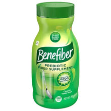 Benefiber prebiotic fiber supplement jar with green front label