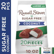 Sugar-free coconut chocolate candy bag, large size, 10 oz, with wrapped pieces