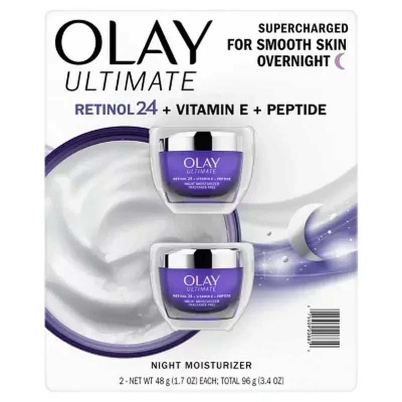 Olay Ultimate Retinol 24 + Vitamin E + Peptide Night Moisturizer (1.7 Oz., 2 Pk.)