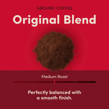 Tim Hortons Original Blend ground coffee, medium roast, visible coffee granules