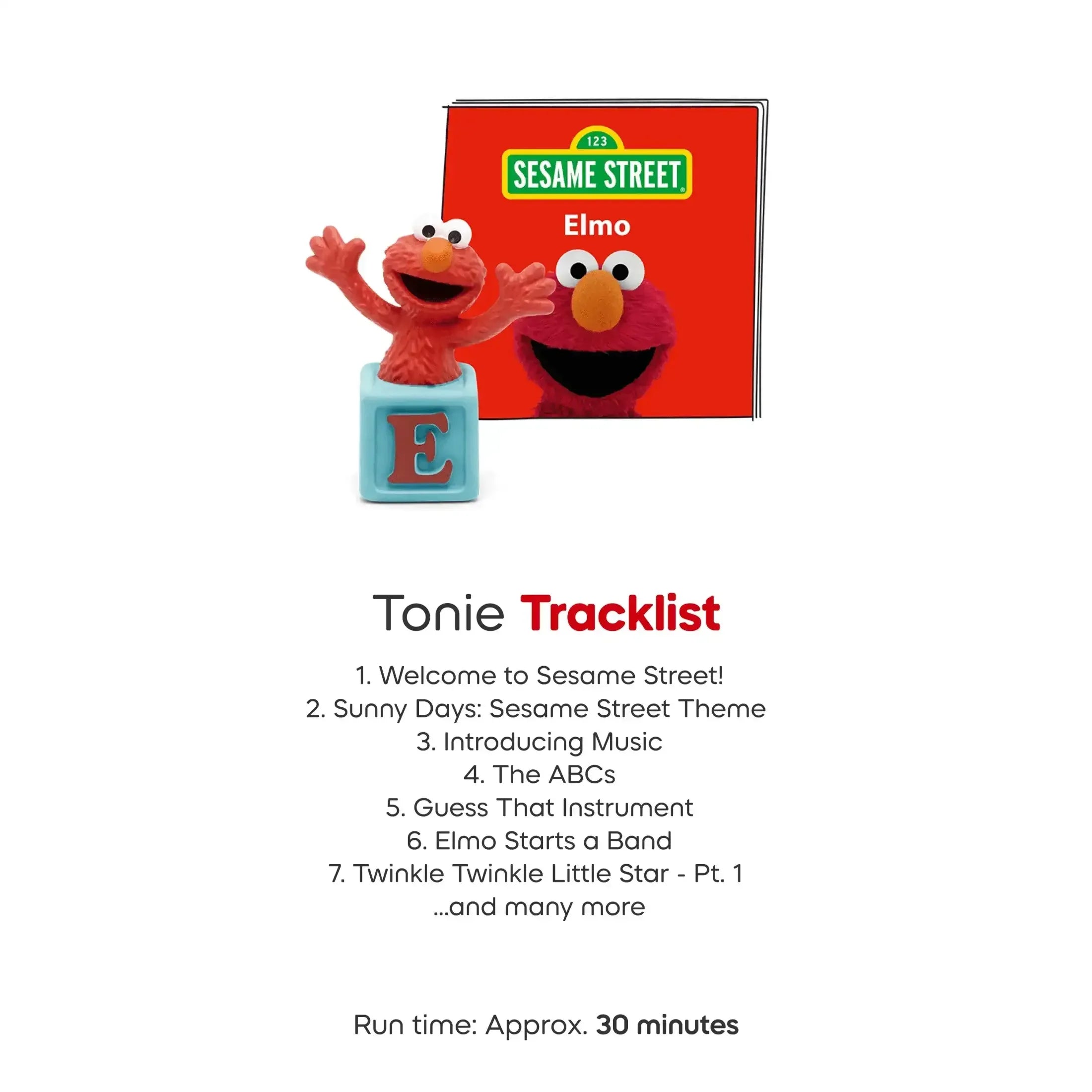 tonies Sesame Street Elmo Musical Audio Play Figurine for Portable Speaker, Multicolor, Plastic - USA MEGA SHOP