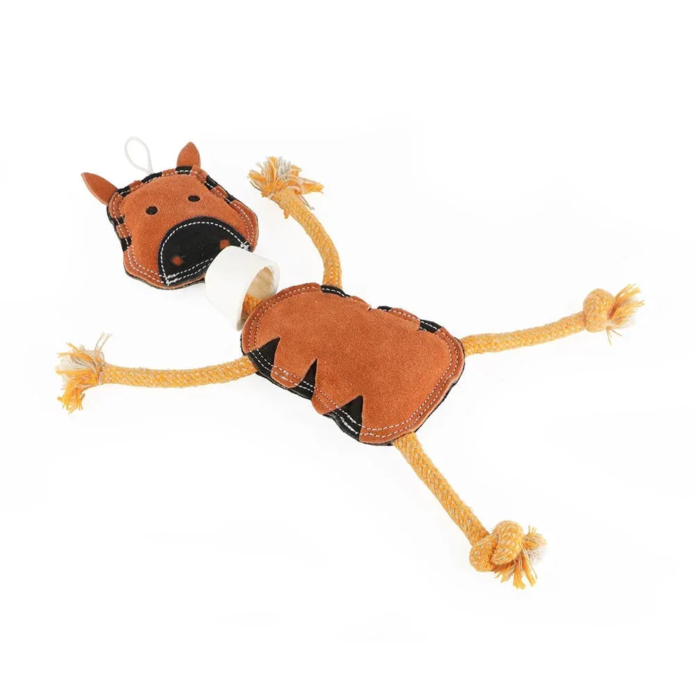 Pawpourri Brown Zebra Rope and Chew Toy for Dogs and Cats - USA MEGA SHOP