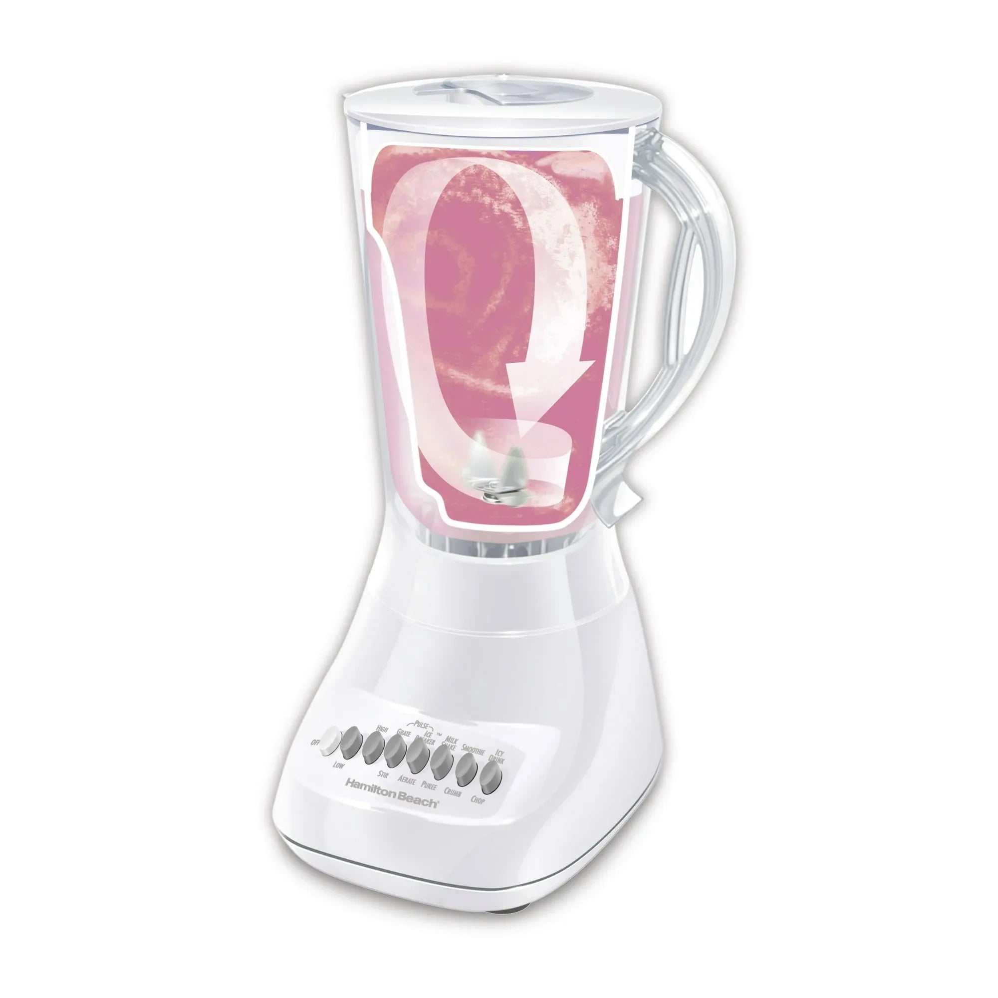Hamilton Beach 10-Speed Smoothie Blender for Kitchen, 56 oz Jar for Smoothies and Shakes, White - USA MEGA SHOP