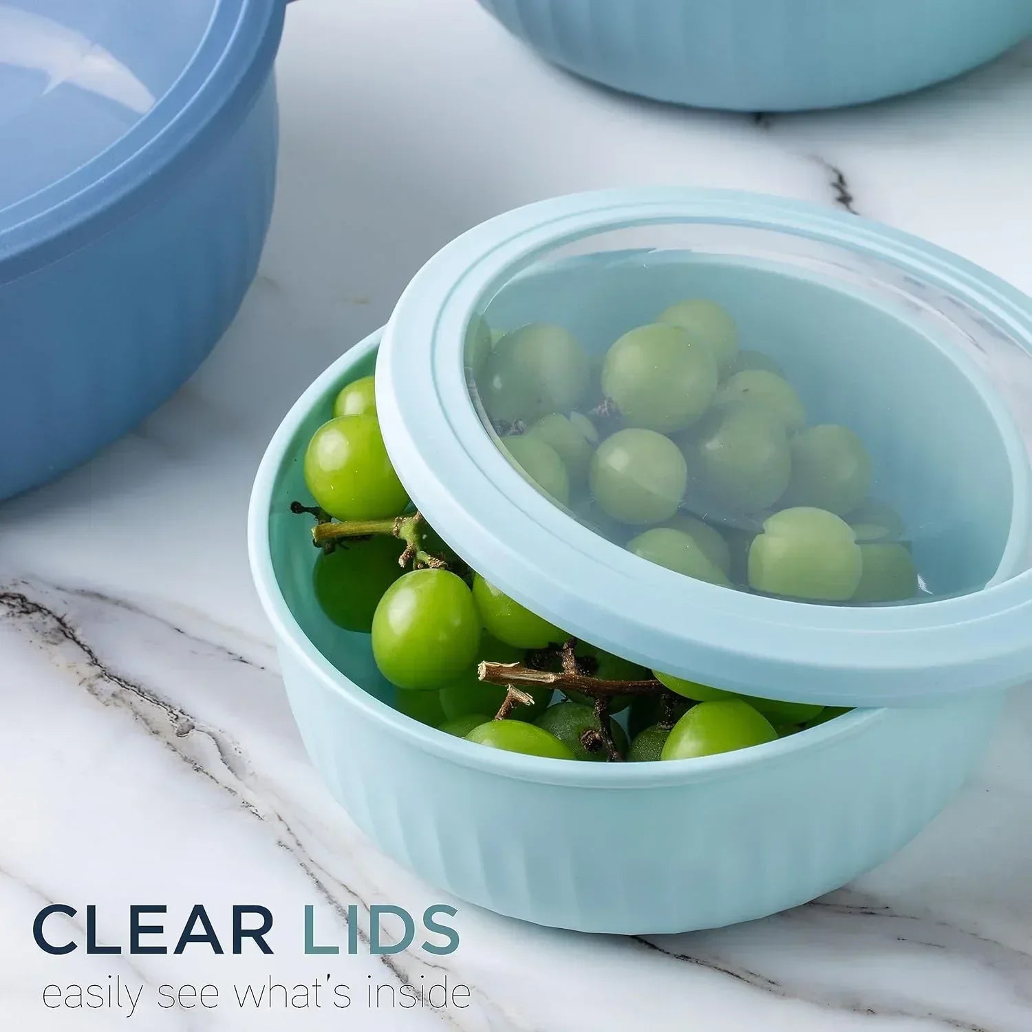 COOK WITH COLOR Meal Prep Containers Wide Mixing Bowls Food Storage Containers with Lids - USA MEGA SHOP