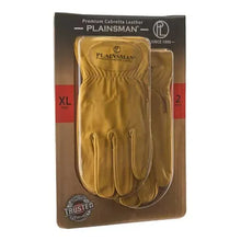 Tan leather work gloves, 2 pairs, XL in retail box
