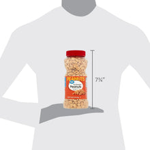 Dry roasted peanuts jar on torso, red cap, shown size 7 3/4 in tall
