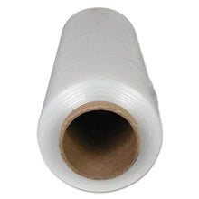 Clear handwrap film roll with visible cardboard core