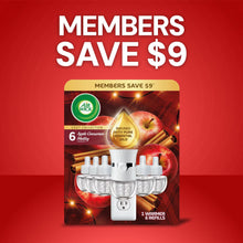 Air Wick Apple Cinnamon Medley warmer set with six refills in promotional packaging