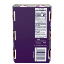 Grape juice multipack back panel with Nutrition Facts and barcode sticker