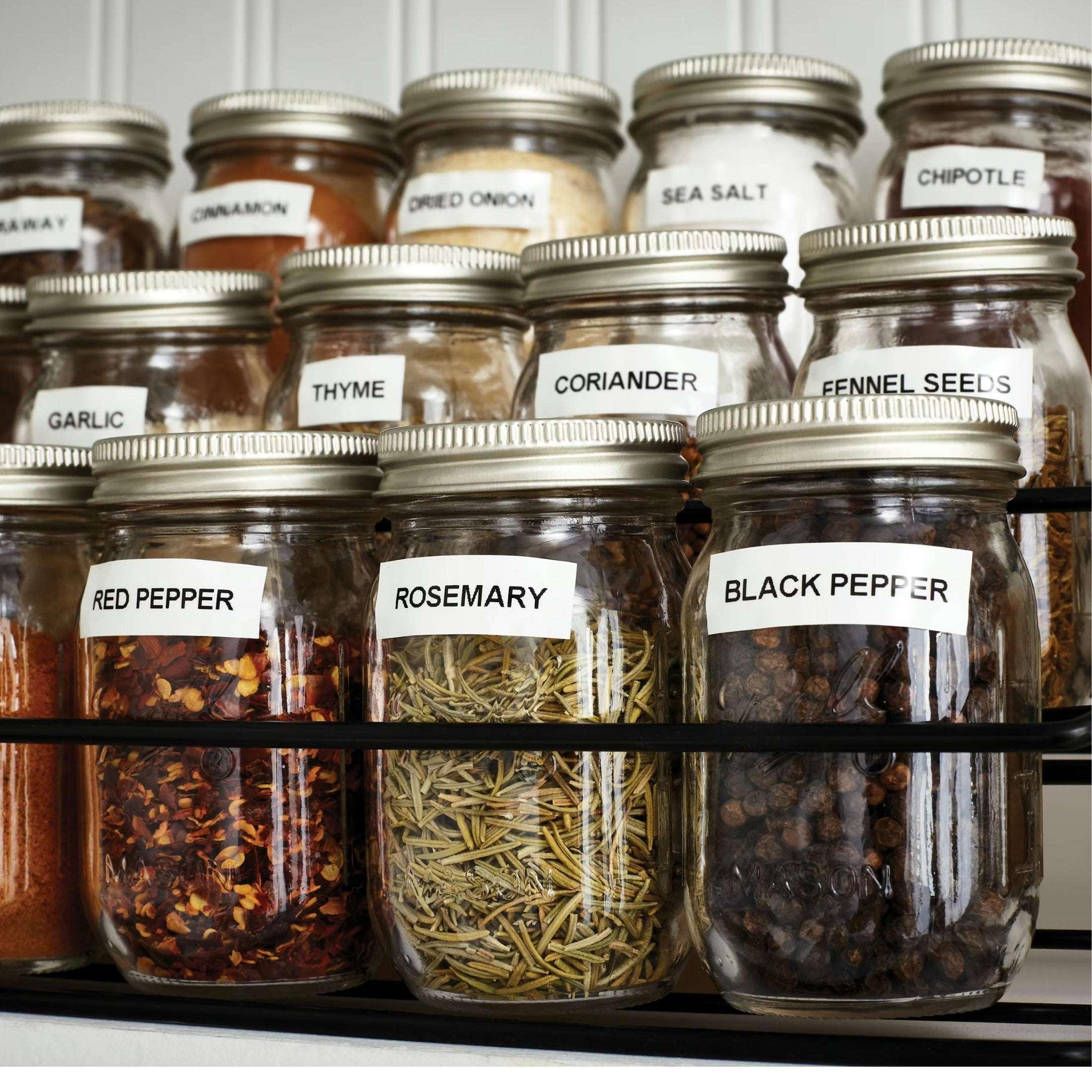 Ball 4 oz Mini Mason Jars with Lids, 4-Pack Glass Spice Jars for Herbs, Favors, and Dry Storage