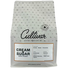 Cultivar Cream & Sugar dark roast whole bean coffee bag, 27 oz.