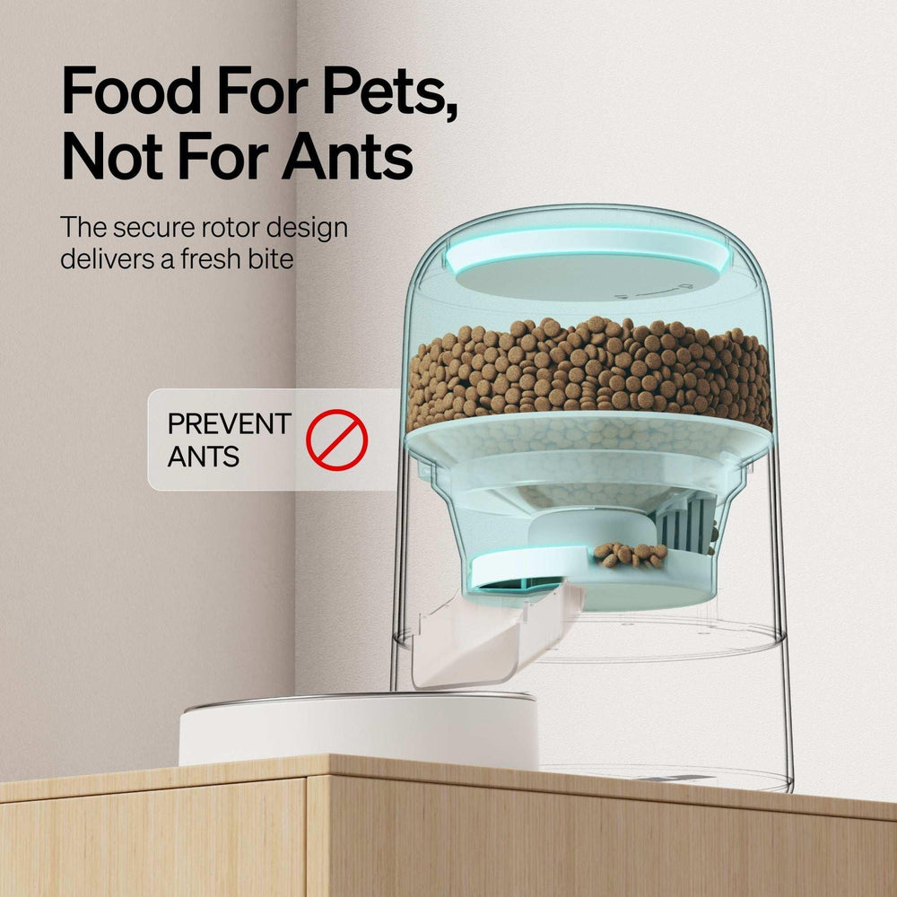 Petlibro 2L Air Automatic Cat Feeder, Battery-Operated Food Dispenser with 180-Day Battery Life, AIR Timed Feeder for Cats & Dogs, White - USA MEGA SHOP