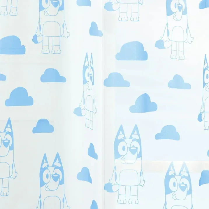 Bluey Dream Sheer Kids Drape, 38" x 84", White, BBC Studios