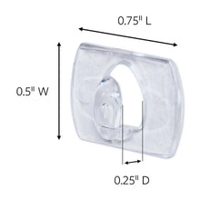 Clear Command decorating clip with front hook, 0.75 in length