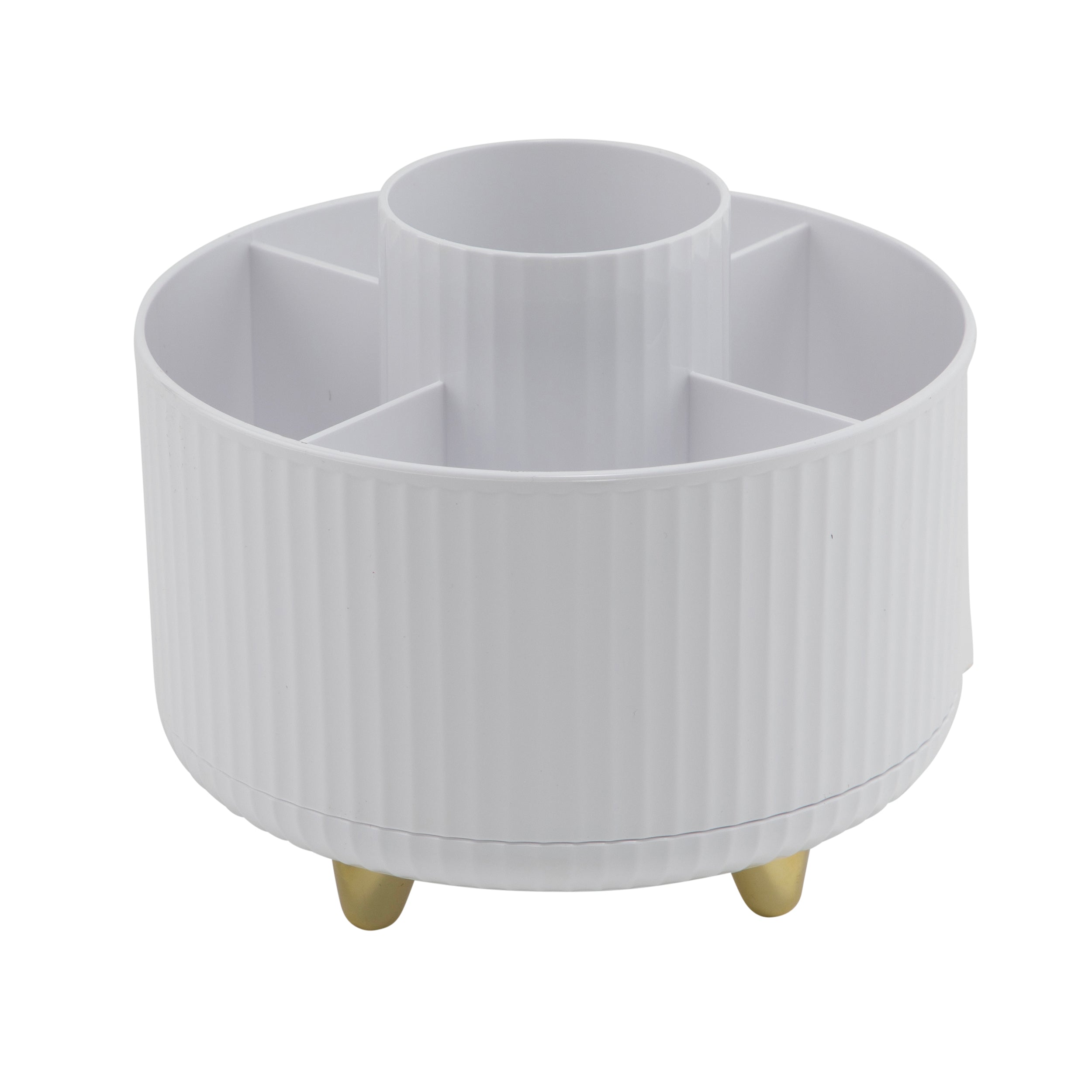Premium Rotating Beauty Organizer with 5 Compartments for Easy Access