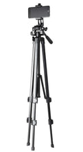 Aluminum compact camera tripod with folding legs and top phone/camera mount