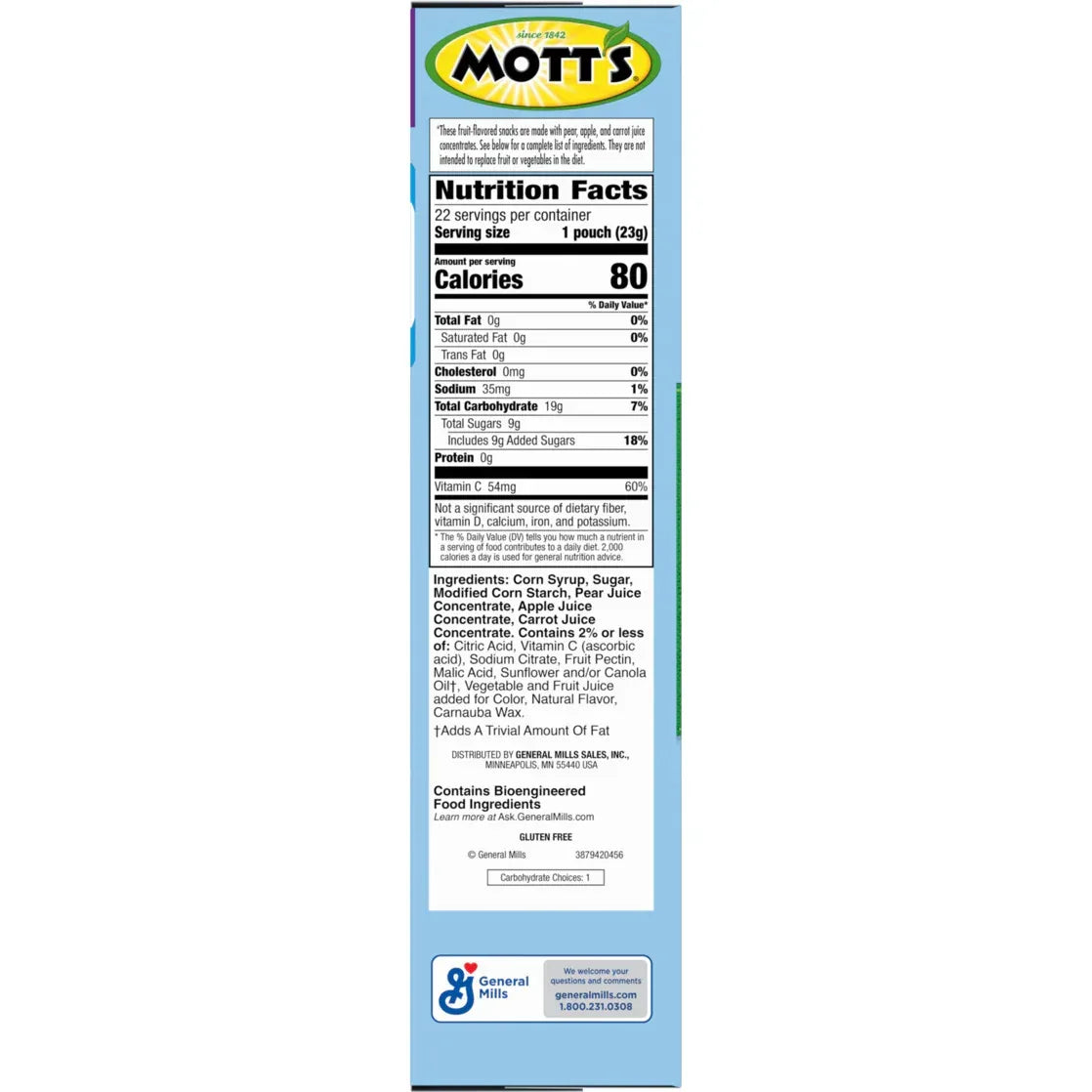 Mott's Fruit Flavored Snacks, Assorted Fruit, Gluten Free, Value Pack, 22 Pouches, 17.6 oz