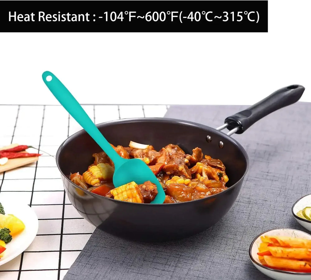 Food Grade Silicone Rubber Spatula Set for Baking, AOKIWO 5Pcs Cooking Utensil Set, High Heat Resistant Non Stick Dishwasher BPA-Free - USA MEGA SHOP
