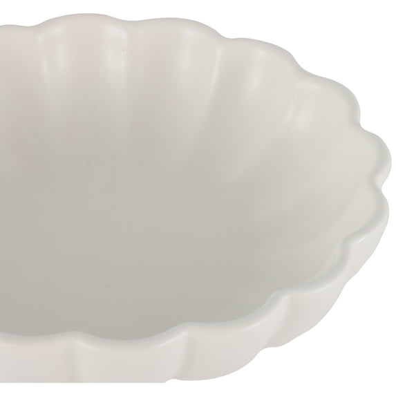 Mainstays Scalloped White Decorative Tabletop Bowl
