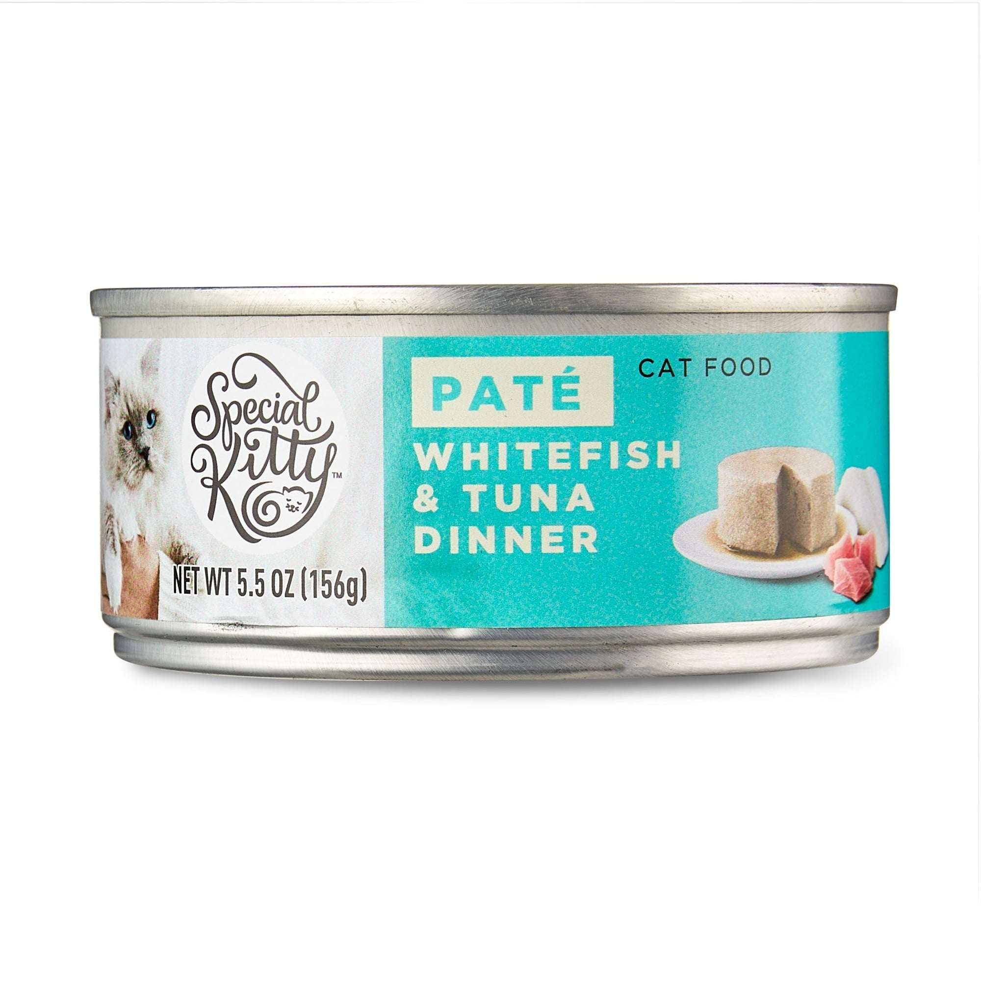 (24 pack) Special Kitty Whitefish & Tuna Dinner Pate Wet Cat Food, 5.5 oz Can