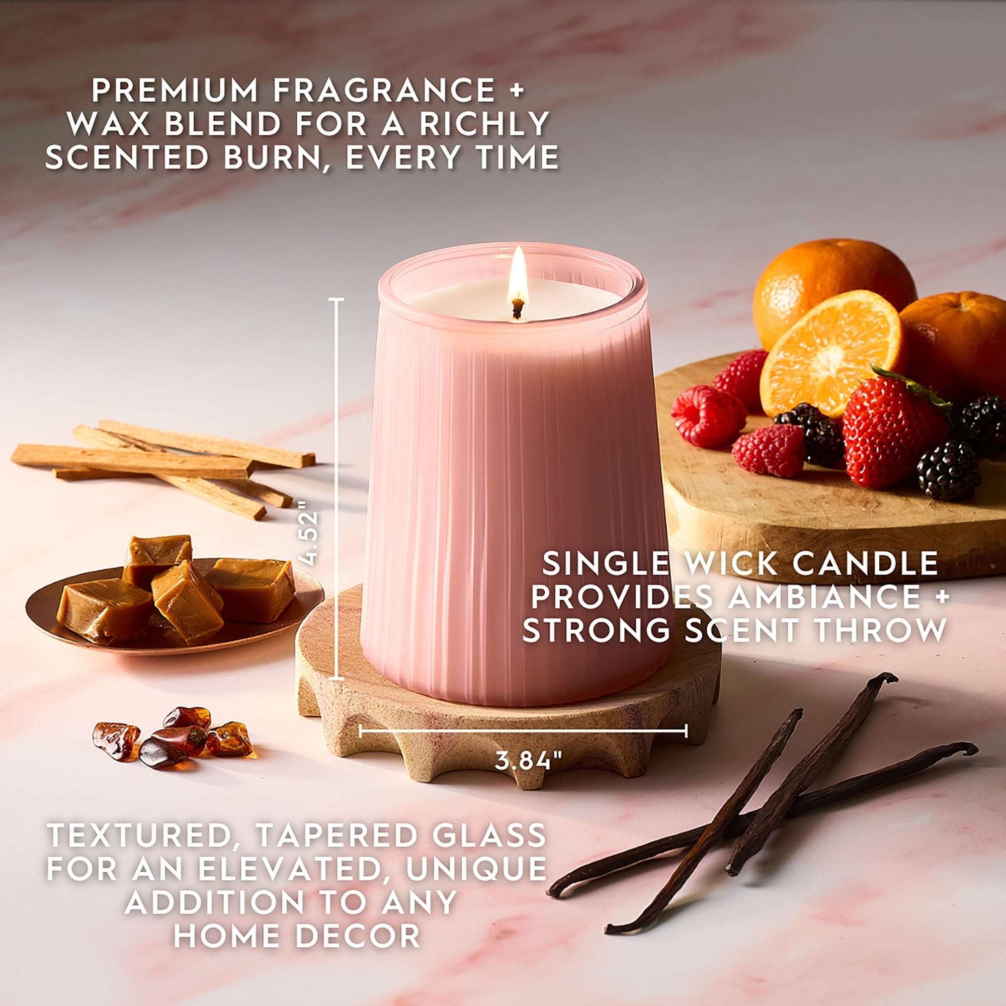Better Homes and Gardens 16.1 oz. Bronze Mahogany Scented Ribbed Jar Candle