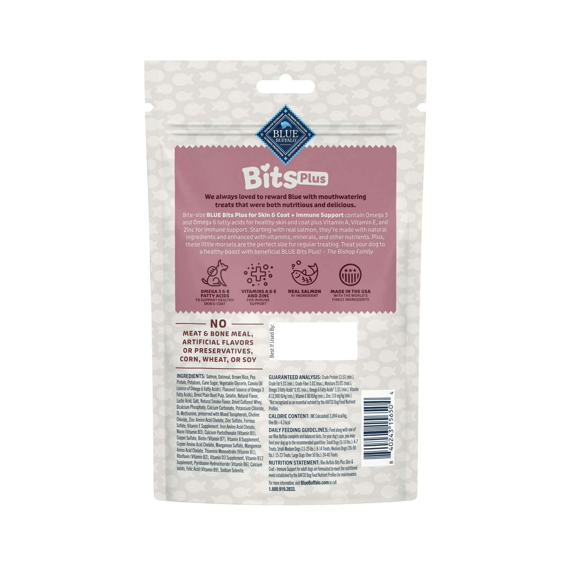 Blue Buffalo BLUE Bits Plus Mobility and Immune Support Daily Benefit Dog Treats, Soft & Chewy Morsels, 9.5-oz. Bag