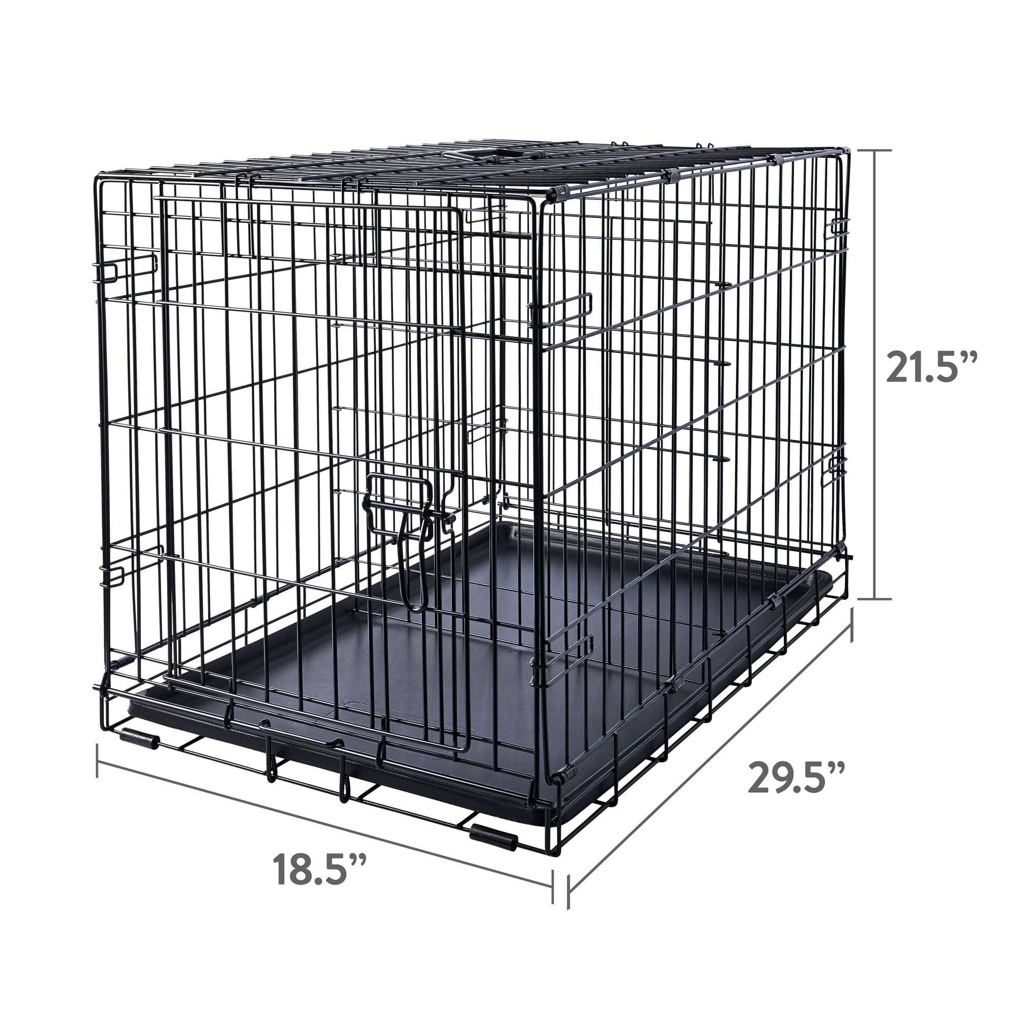 Vibrant Life Foldable 22" Wire Crate for Dogs with Divider and Leak-Proof Tray