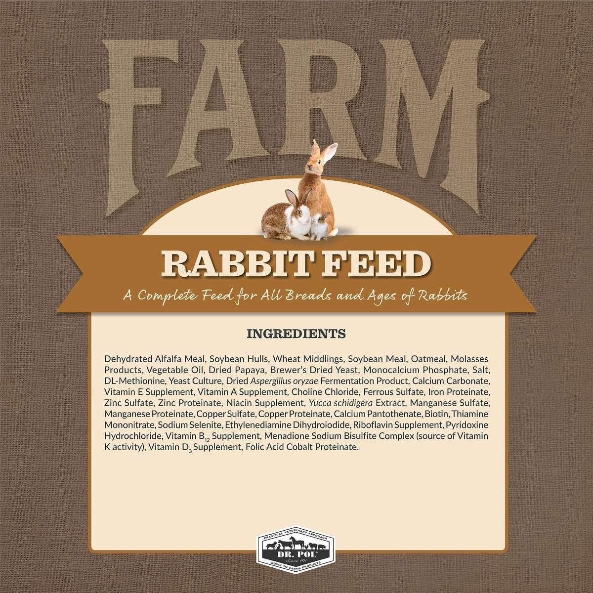 Dr. Pol Healthy Balance Alfalfa Recipe Rabbit Feed, 30-lb bag