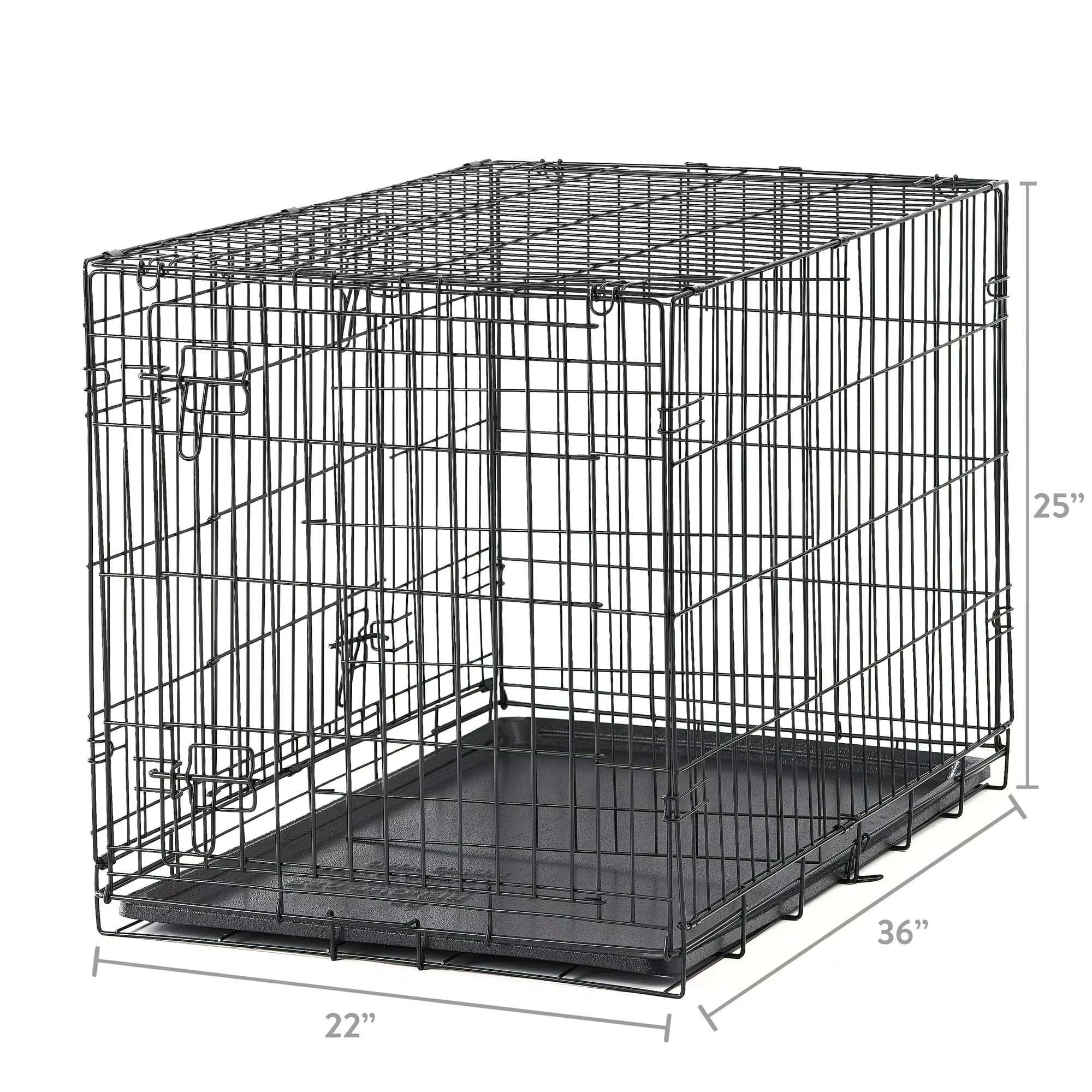 Vibrant Life Foldable 22" Wire Crate for Dogs with Divider and Leak-Proof Tray