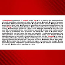 Cortizone-10 anti-itch cream box back with ingredient and directions text