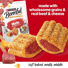 Purina Beneful Hugs dog treats, made with wholesome grains and real beef & cheese