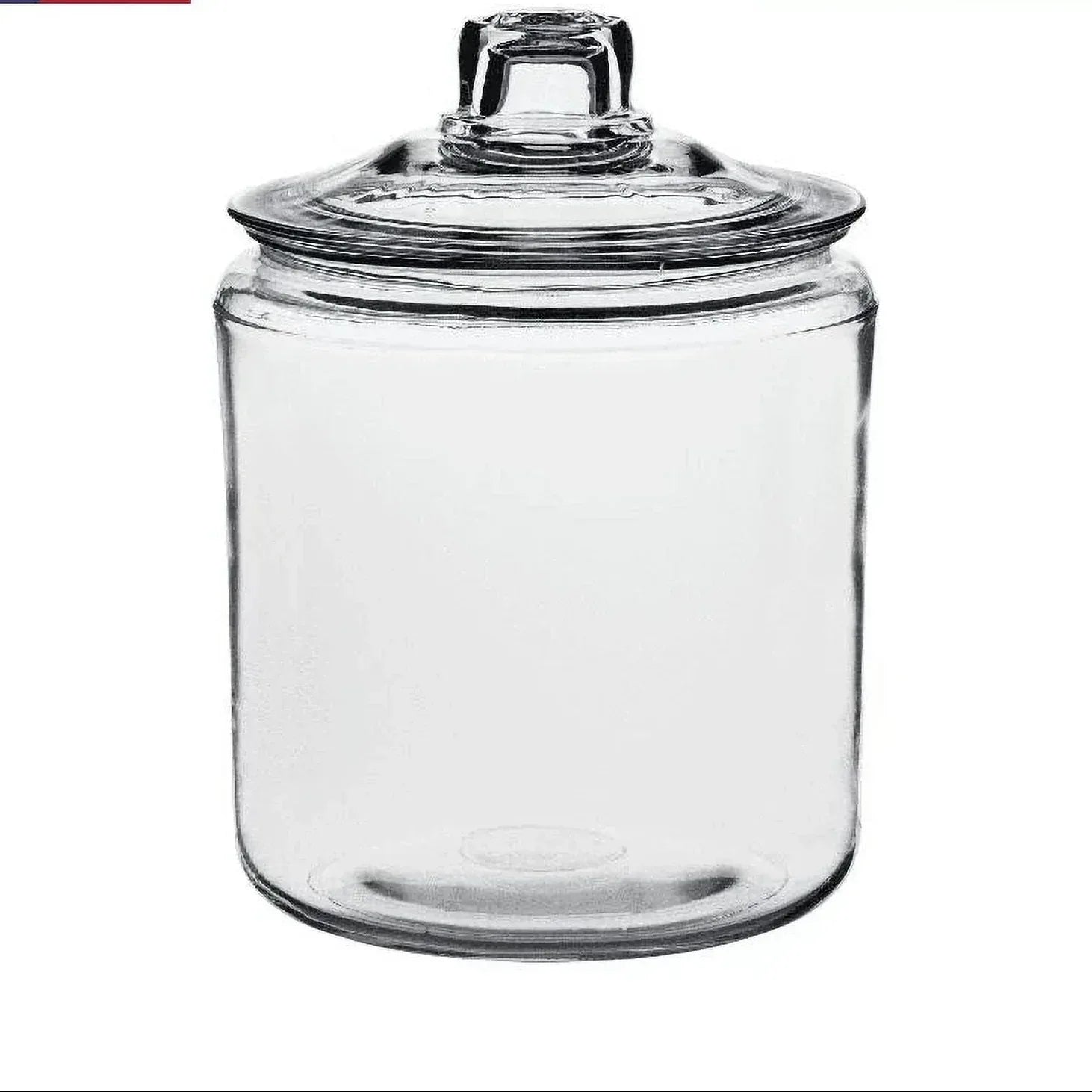1 Gallon Heritage Hill Glass Jar Wide Mouth Food Storage Canister With Lid