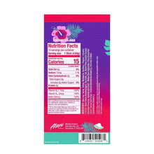 Energy drink mix box back panel with Nutrition Facts and ingredient details