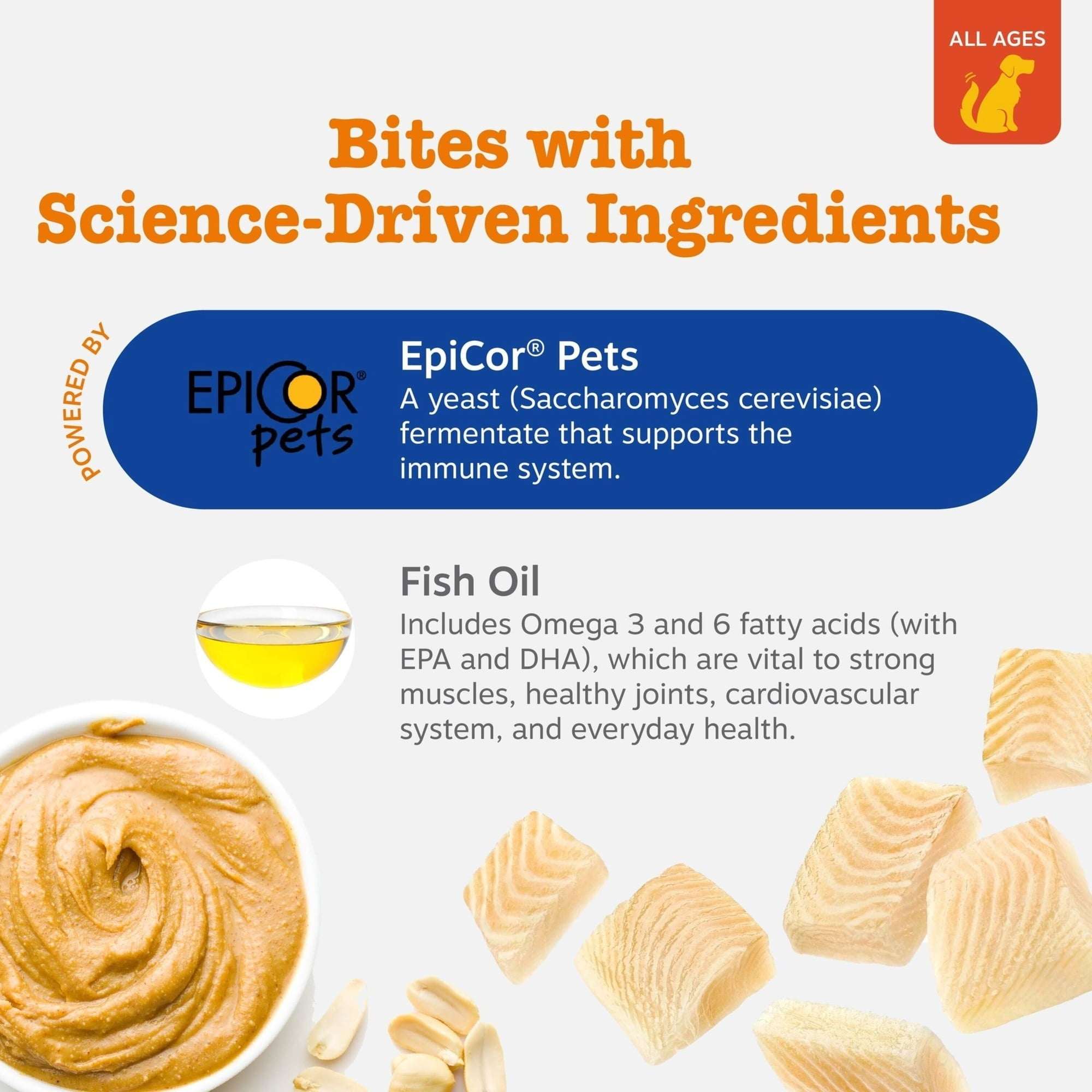 Zesty Paws All-in-One Training Bites Bacon Flavor, 8oz