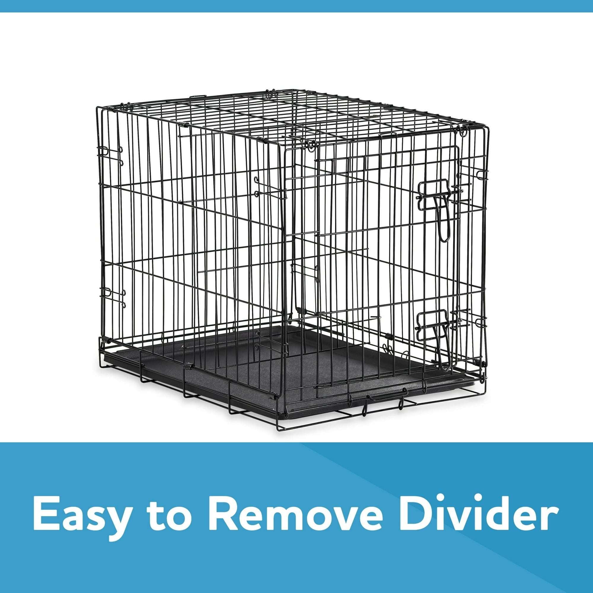Vibrant Life Foldable 22" Wire Crate for Dogs with Divider and Leak-Proof Tray