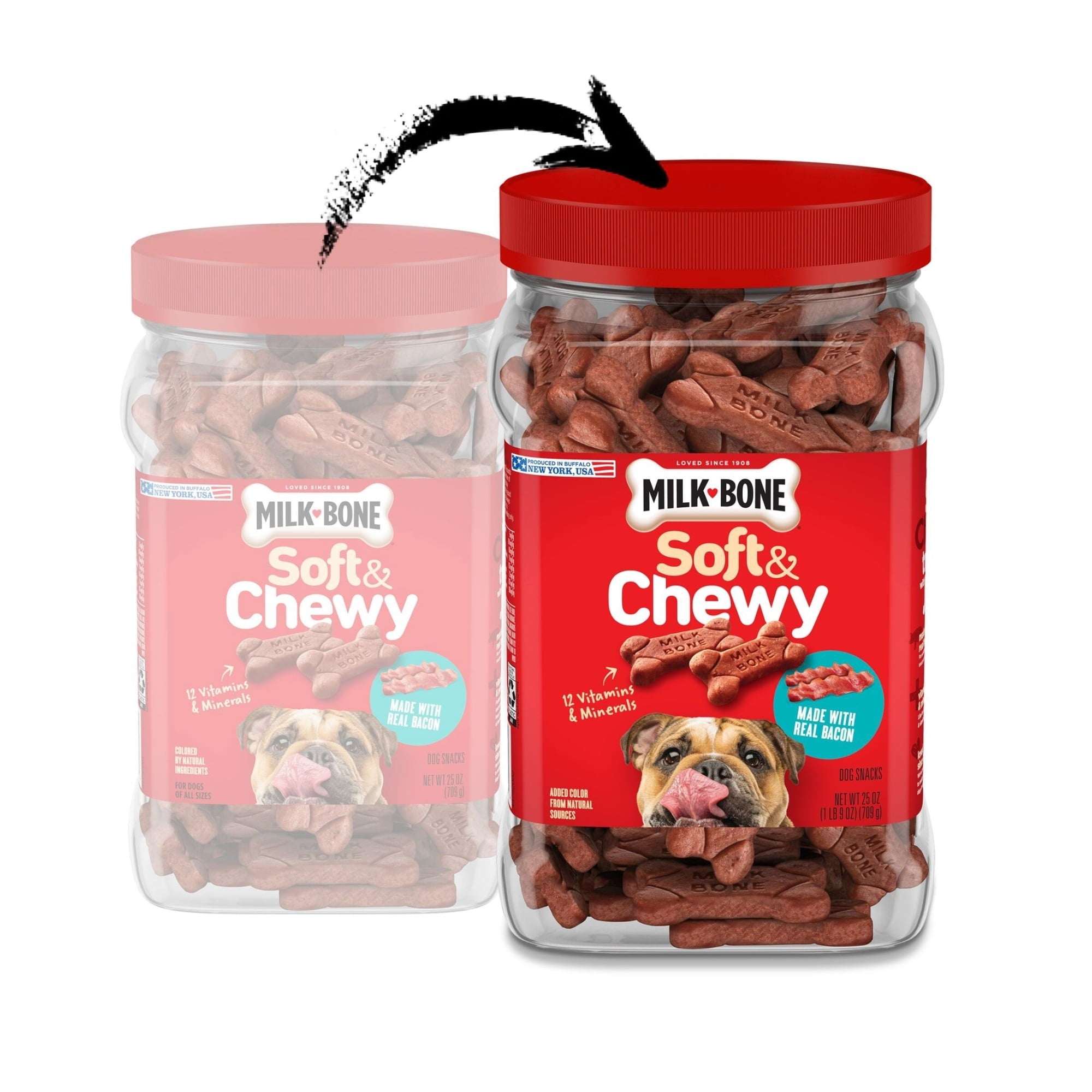 Milk Bone Soft & Chewy Dog Treats Made With Real Bacon, 5.6 oz Bag