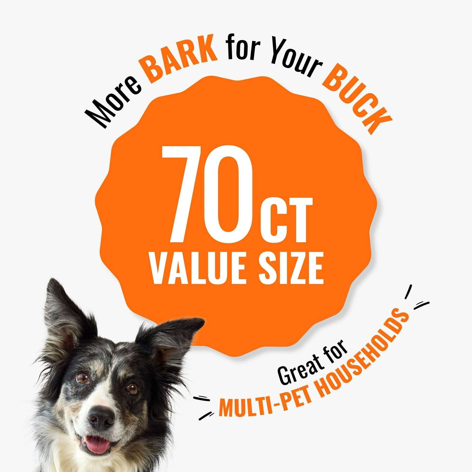 Good 'n' Fun Triple Flavor Twists, Rawhide Chews for All Dogs, 70 Count