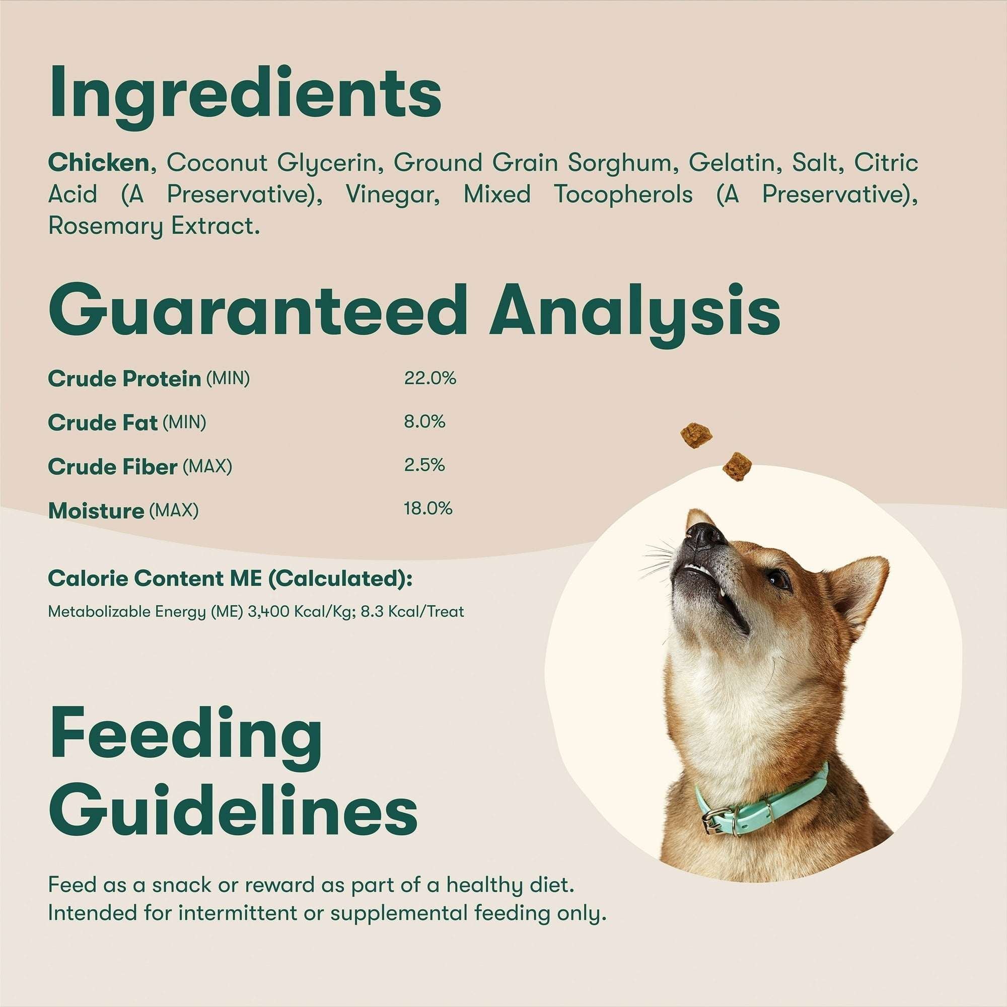 Jinx Chicken Bites, Natural Soft Jerky Dog Treats, 15 oz Bag