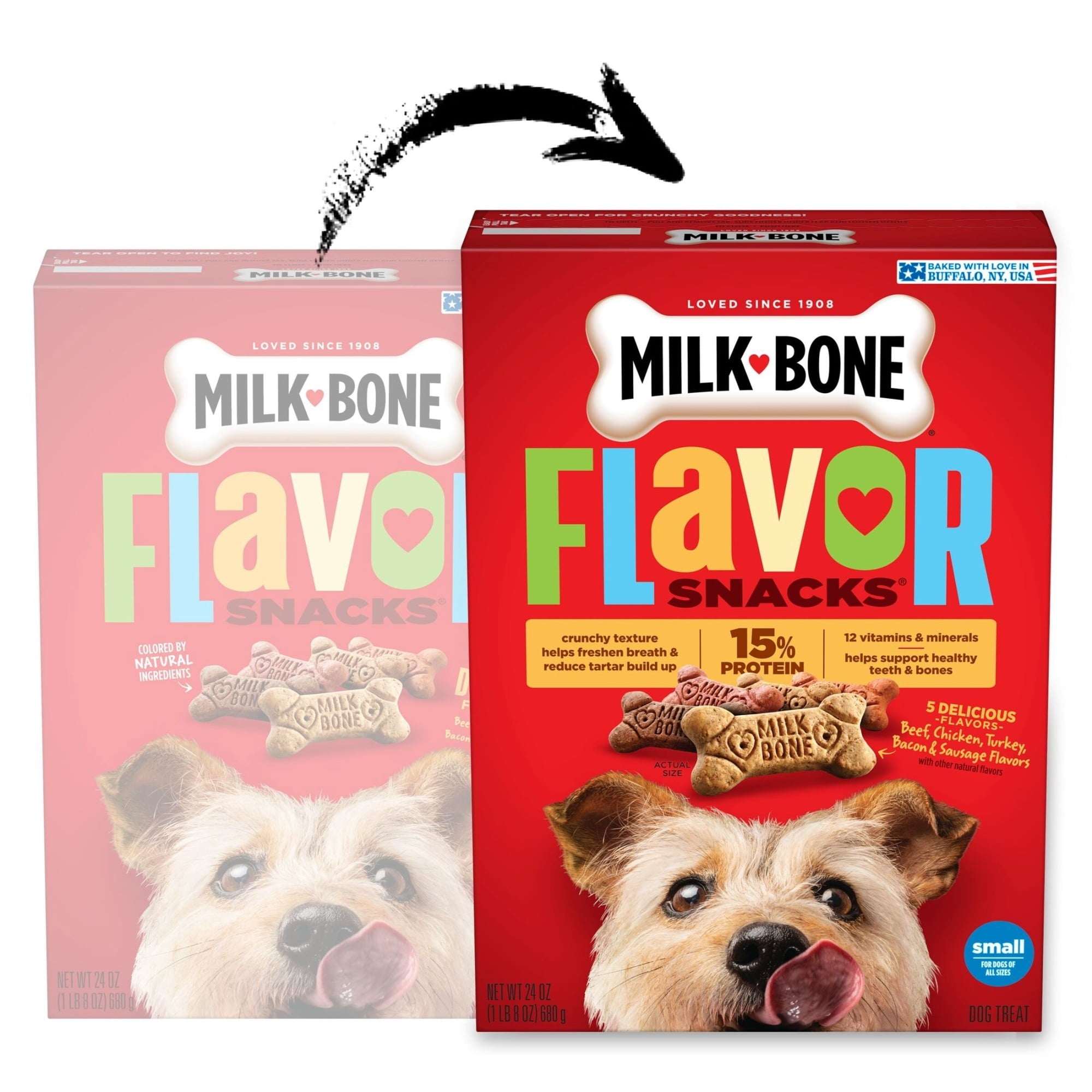Milk Bone Flavor Snacks Small Dog Biscuits, Flavored Crunchy Dog Treats
